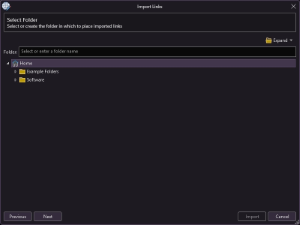WebLynx import select folder