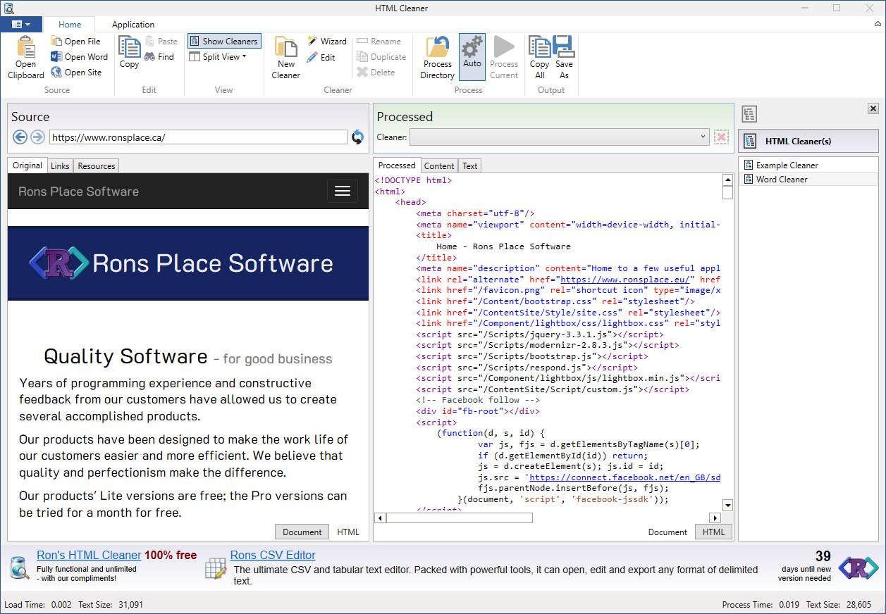 Rons HTML Cleaner 2024.01.30.1138 full